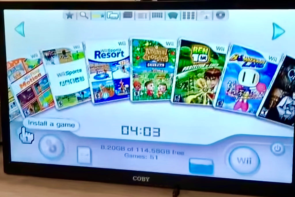 Modded Wii w/ 200 Games From Wii Gamecube N64 Gameboy and GBA Games