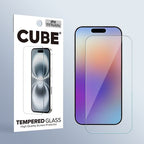 Cube® - Apple iPhone 17 (6.3) / iPhone 17 Pro (6.3) / iPhone 16 Pro (6.3) - Clear Tempered Glass Screen Protector - High Quality Glass Reinforced