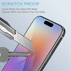 Cube® - Apple iPhone 17 (6.3) / iPhone 17 Pro (6.3) / iPhone 16 Pro (6.3) - Clear Tempered Glass Screen Protector - High Quality Glass Reinforced
