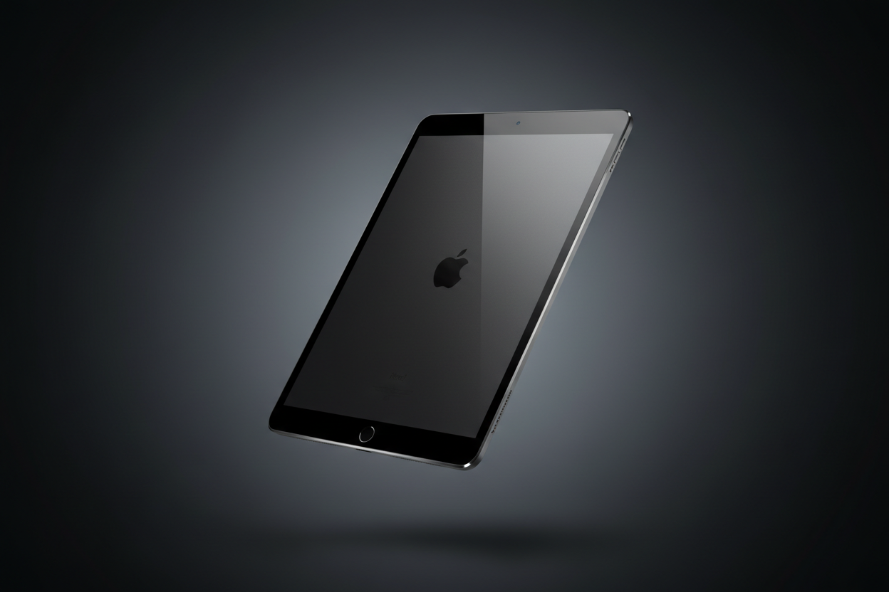 make an product image of an ipad 6 gen space gray make it pop stand out to customers do not add text 